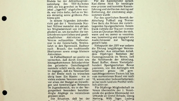 Jahreshauptversammlung (1997)